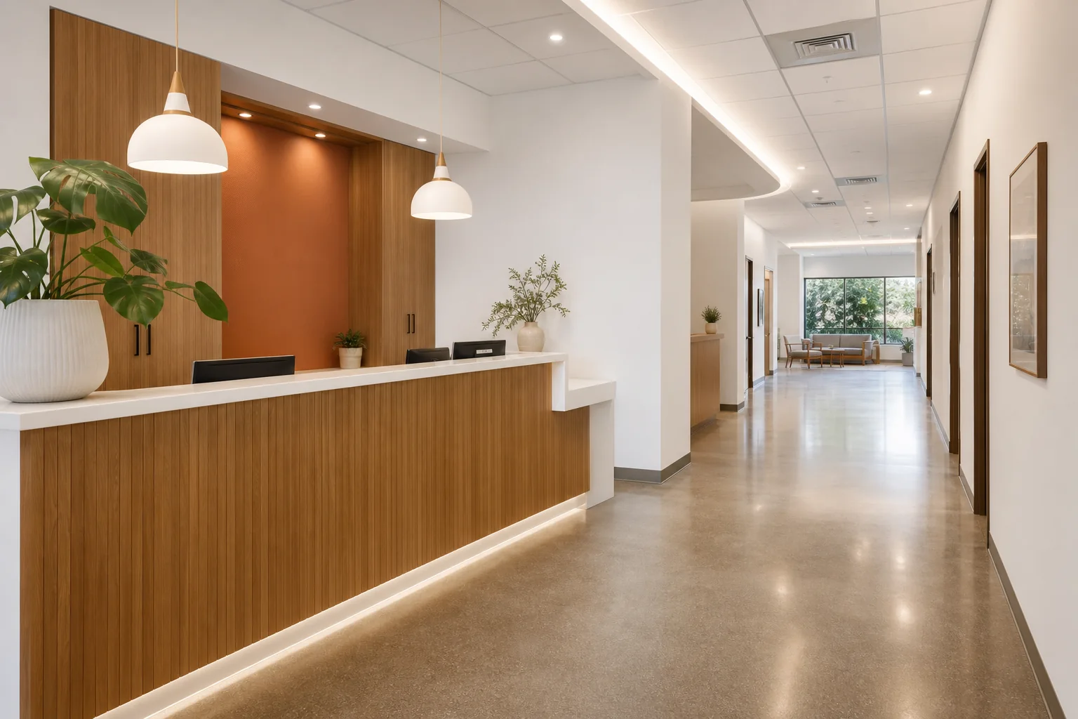 Rohnert Park professional office reception and corridor
