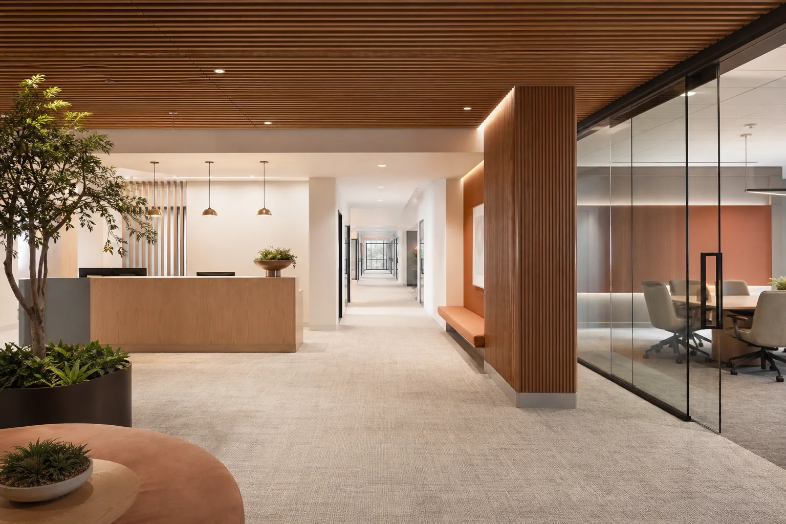 Clean professional office common area