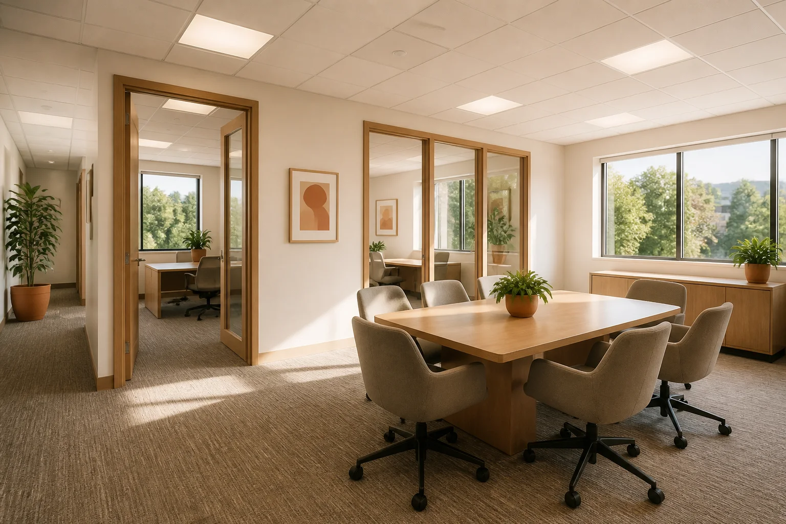 Daylit commercial interior