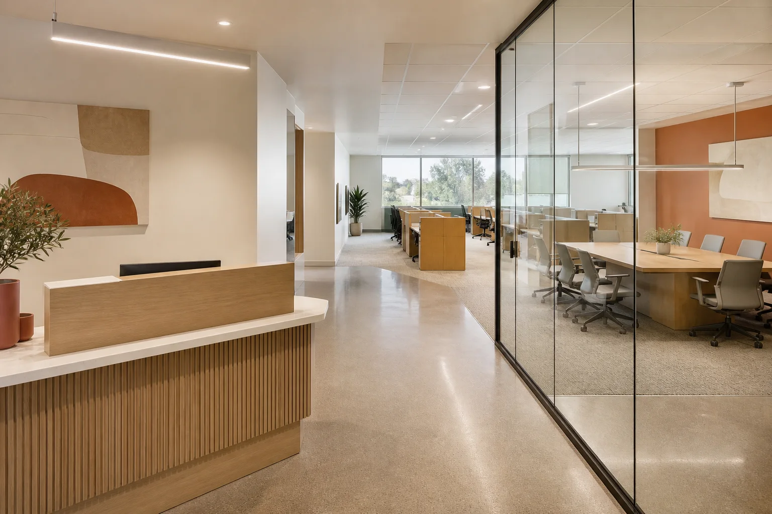 Daylit commercial interior
